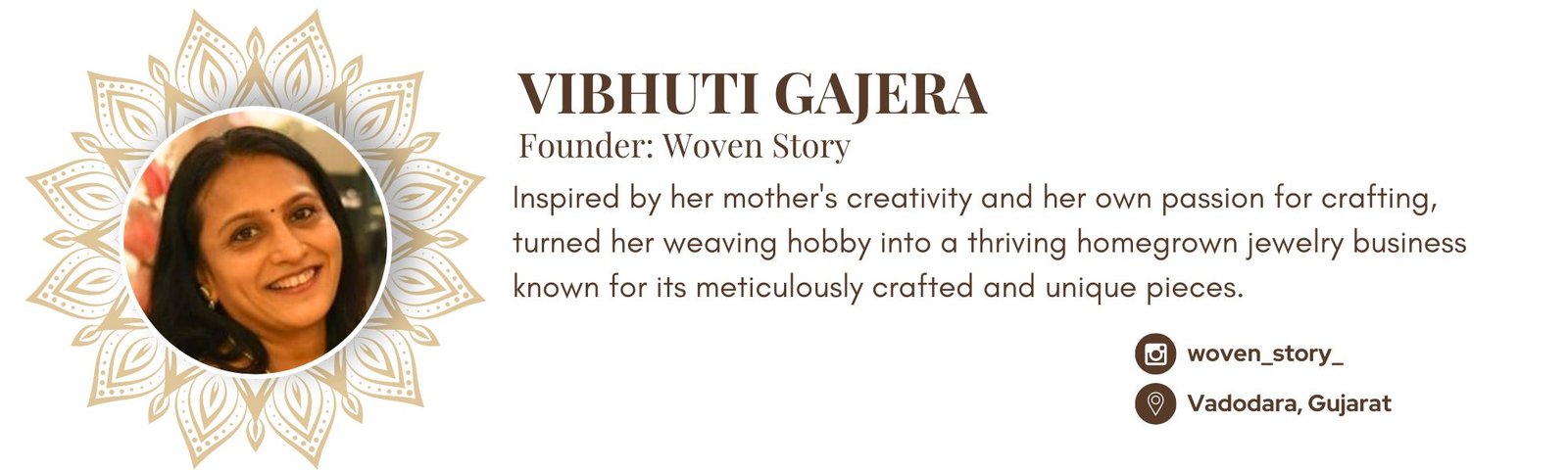 Vibhuti gajera artist collboration handwoven